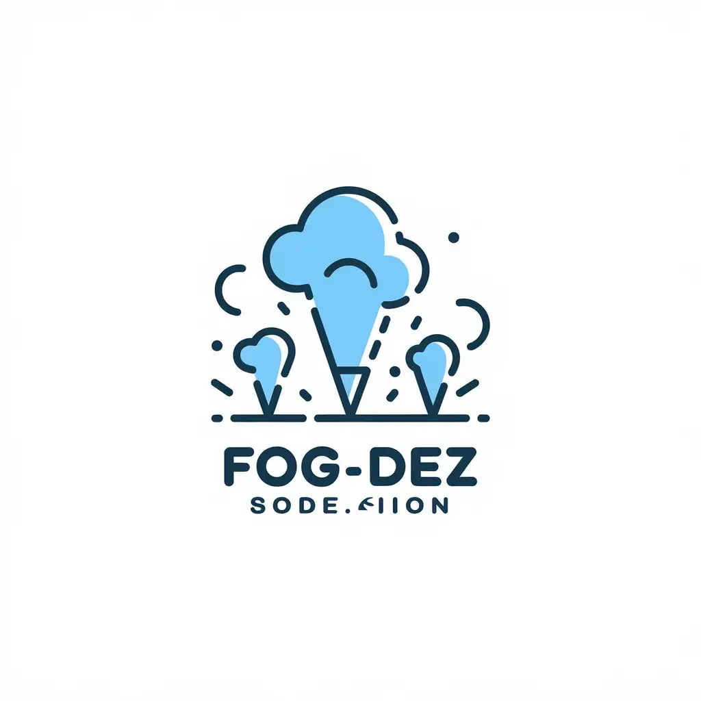 a vector logo design,with the text "Fog-Dez", main symbol:Fog,Moderate,be used in Disinfection industry,clear background