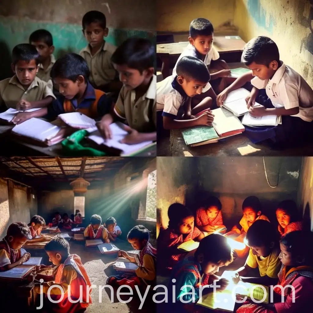 Children-Studying-in-Impoverished-Conditions-in-India