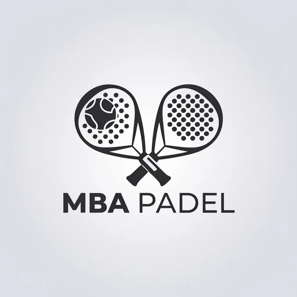 LOGO Design for MBA PADEL Minimalistic Padel Ball Racket Symbol for Sports Fitness Industry