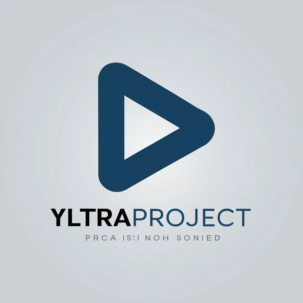 a vector logo design,with the text "yltraproject", main symbol:play button,Moderate,be used in play industry,clear background