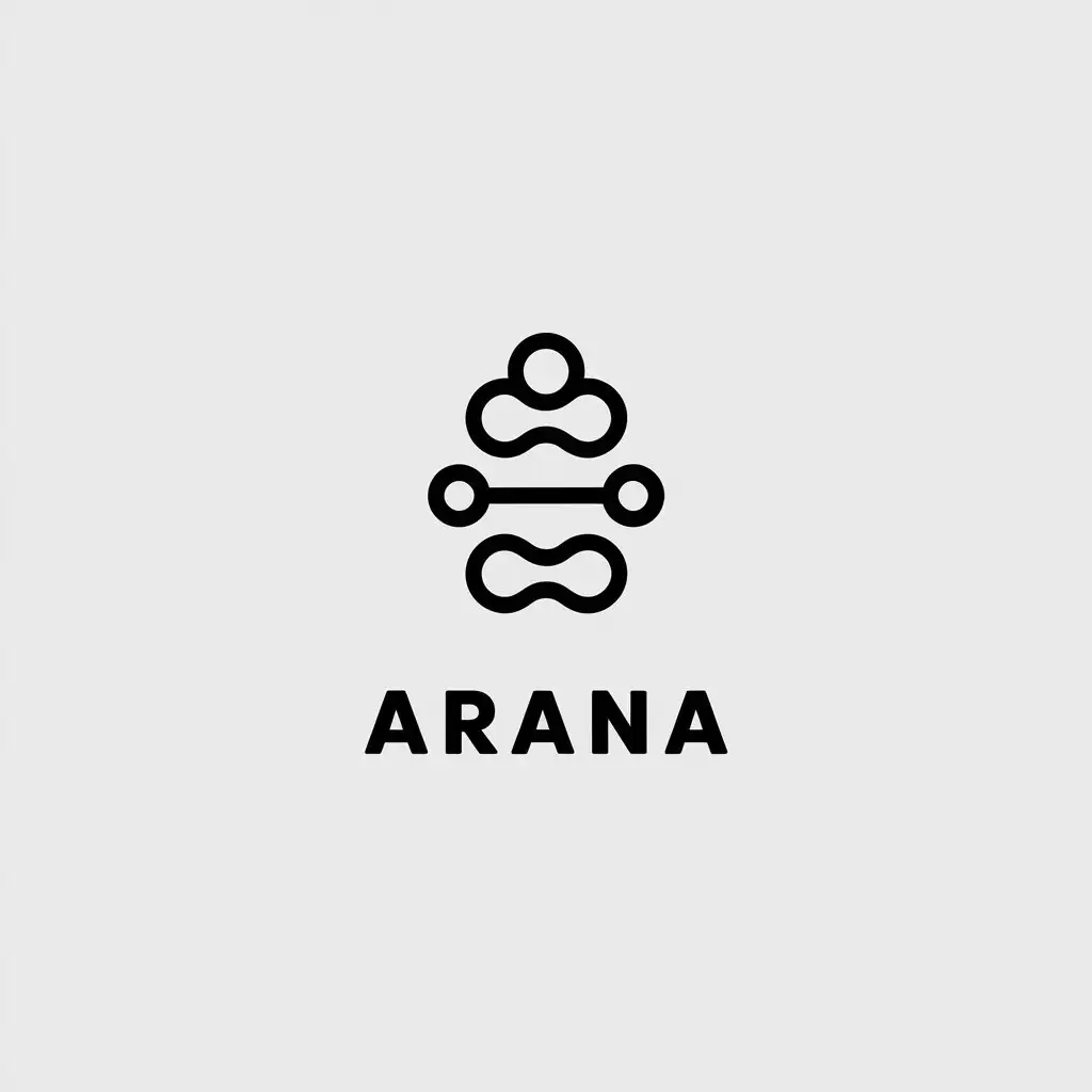 a vector logo design,with the text "arana", main symbol:tochka,Minimalistic,be used in Technology industry,clear background