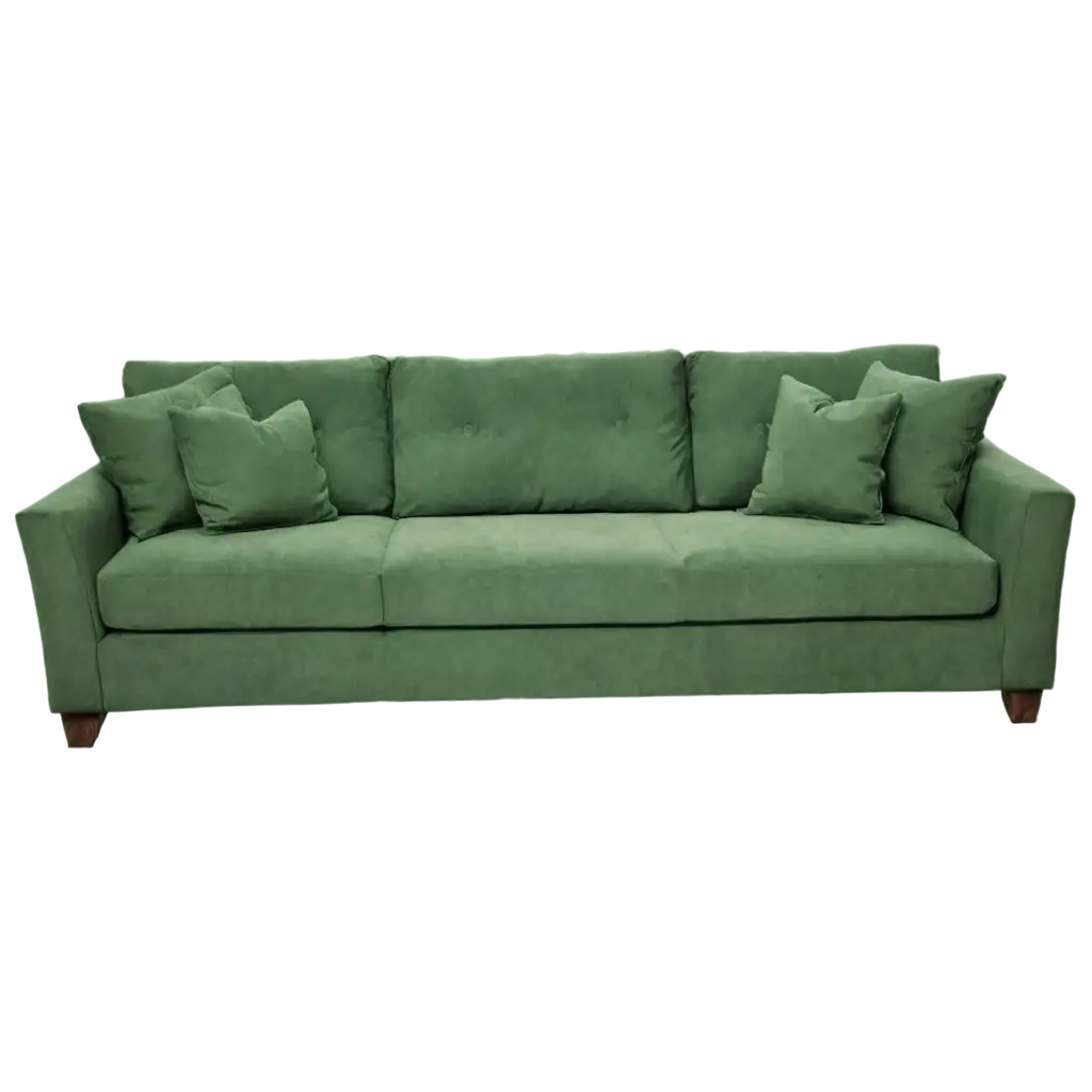 HighQuality-PNG-Image-of-a-Green-Couch-with-Pillows-for-Modern-Interior-Design