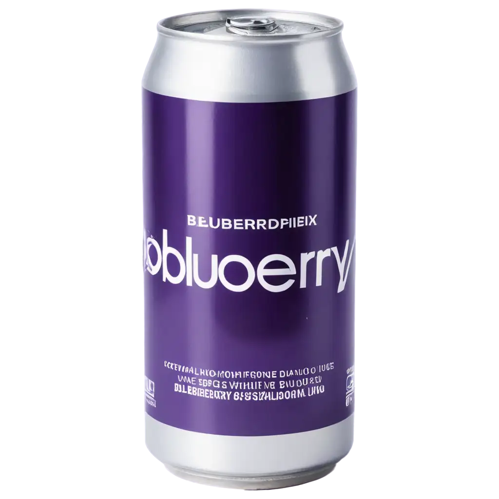 HighQuality-PNG-of-Blueberry-Drink-Can-with-Glossy-White-and-Purple-Design-330ml-Packaging