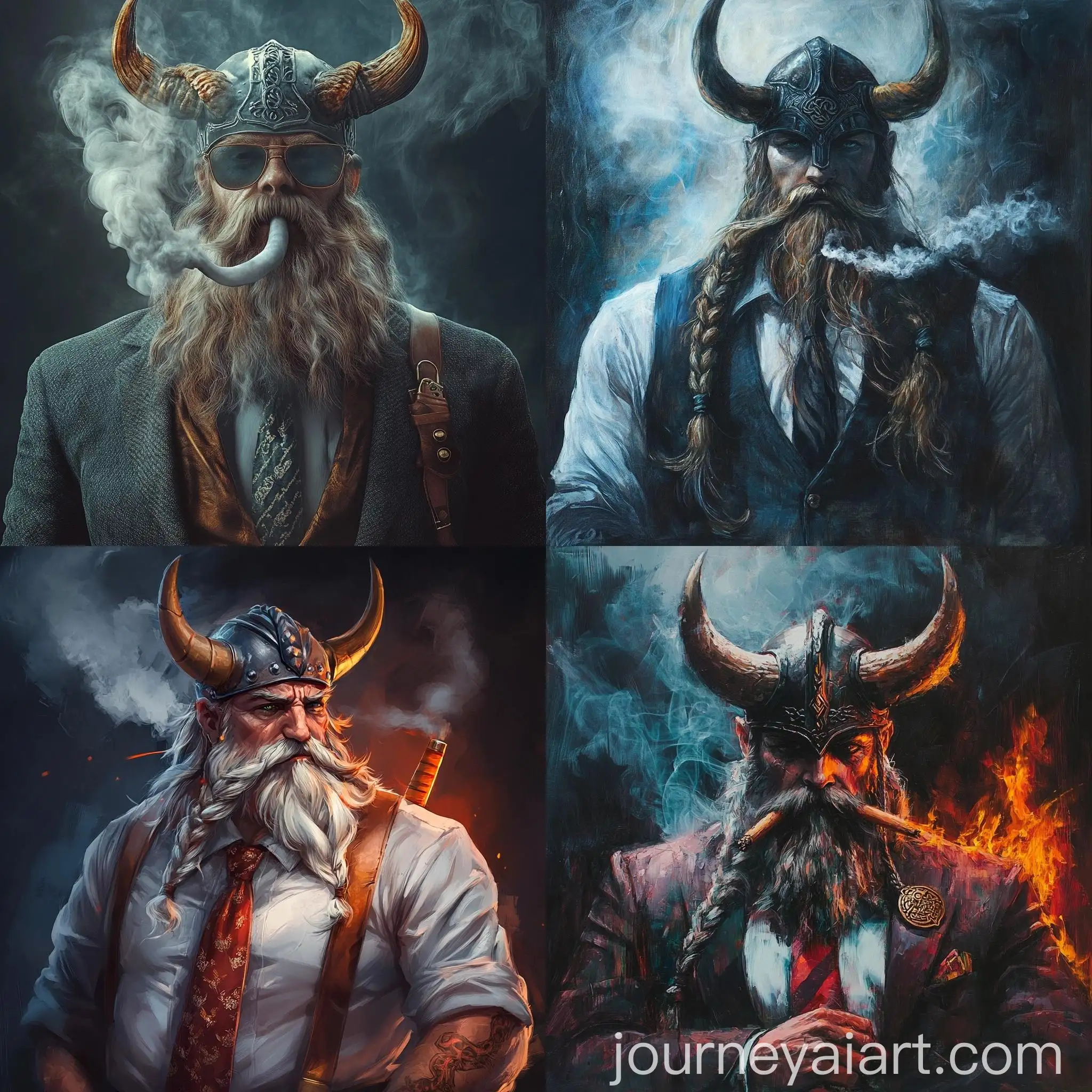 Viking-Smoking-with-Tie
