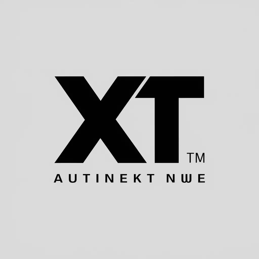 a vector logo design,with the text "XT", main symbol:🔱,Moderate,be used in Others industry,clear background