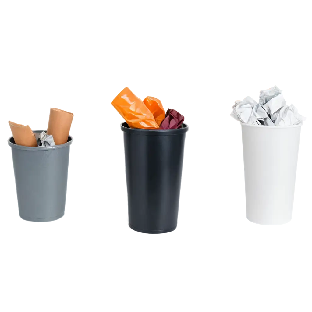 Trash-Scene-with-Paper-Cups-and-Bottles-PNG-Image-for-Various-Digital-Projects