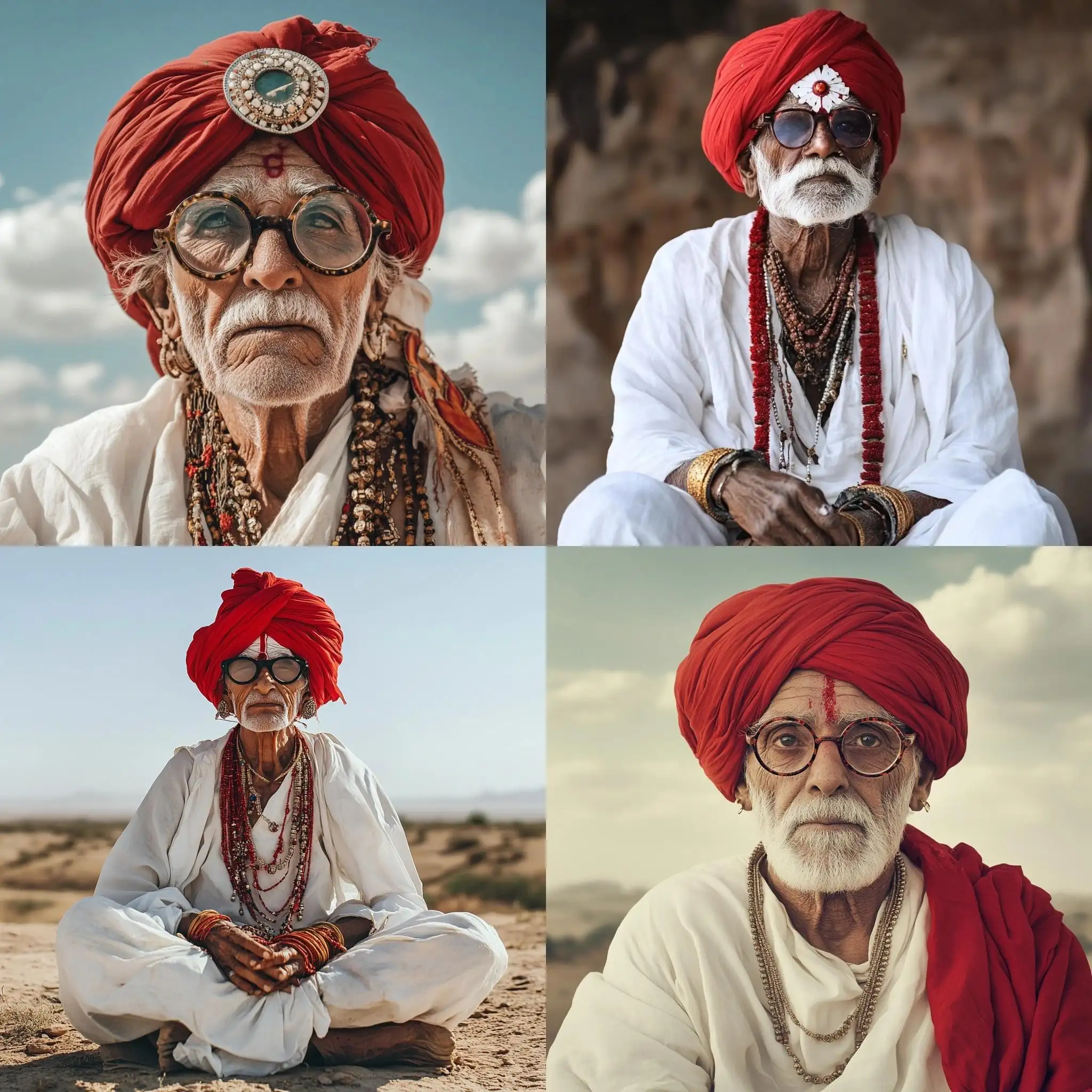 Elderly-Rabari-Man-from-Rajasthan-with-Red-Turban-and-Broken-Glasses-in-Desert-Landscape
