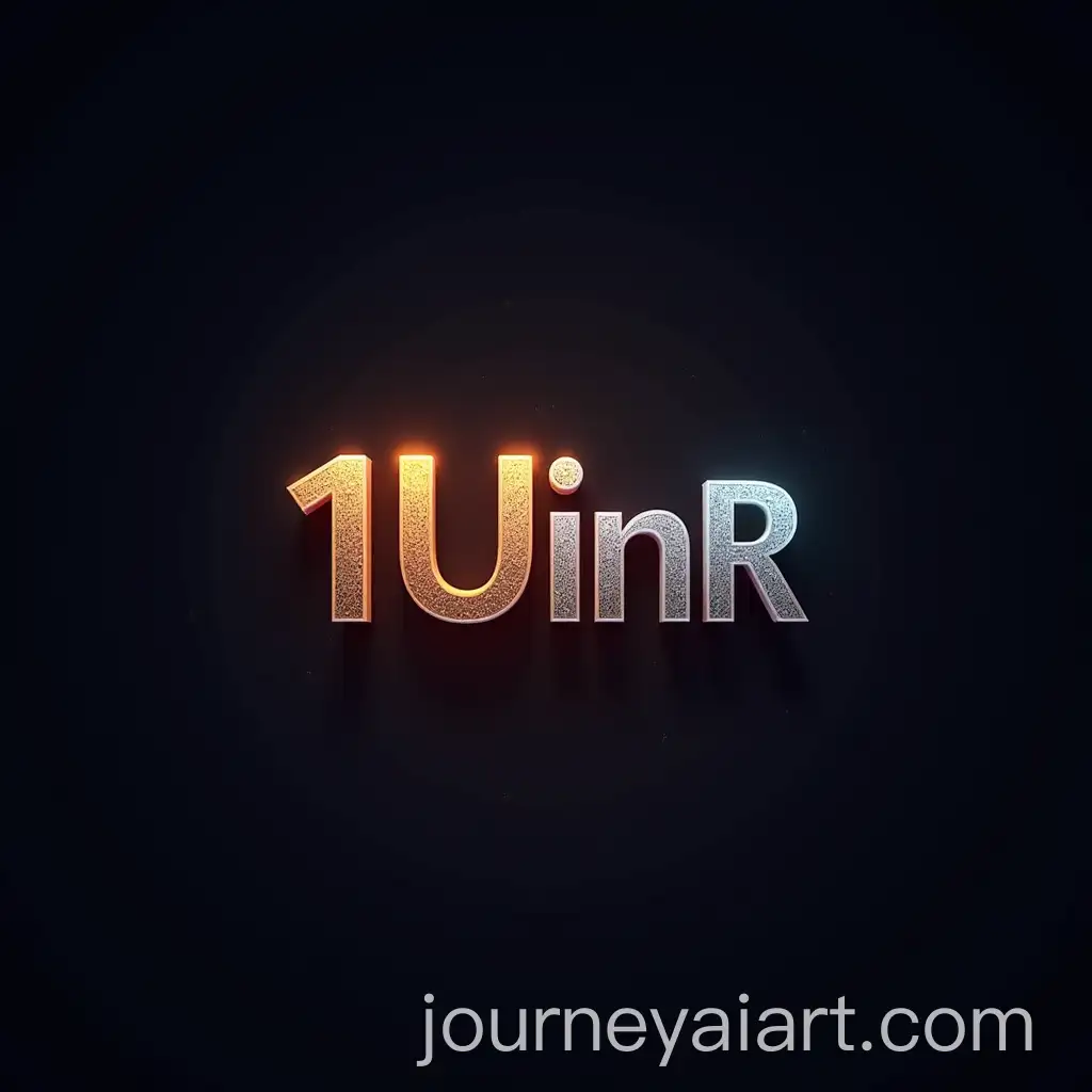 3DInspired-Metallic-Logo-for-1UinR-with-Glowing-Effect-Representing-Innovation
