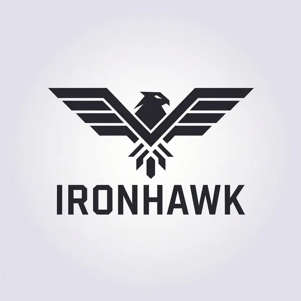 LOGO Design for IronHawk Iron Hawk Symbol with Trucking and Safety Minimalist Theme