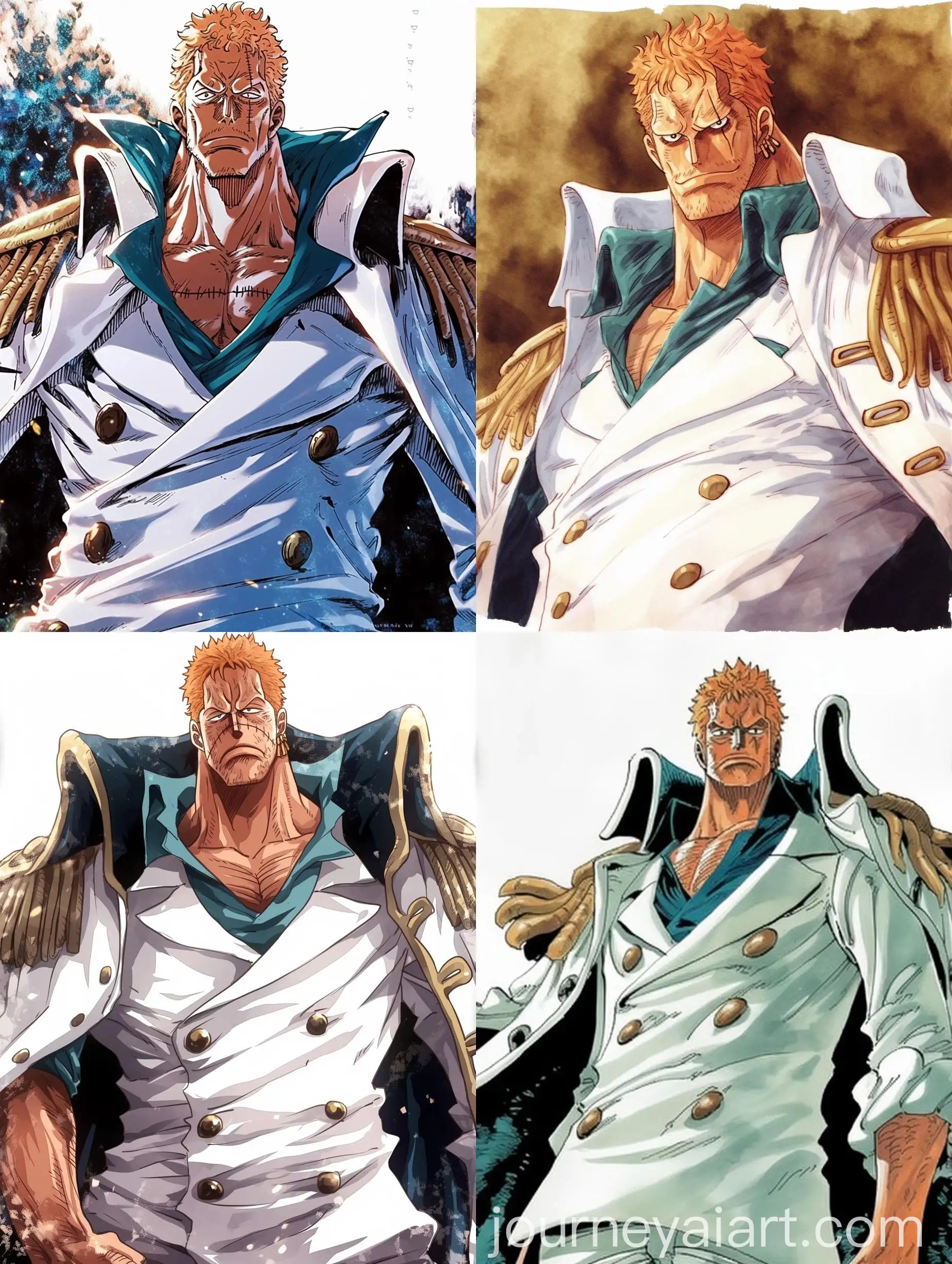 Watercolor-Painted-Manga-Character-Admiral-from-One-Piece