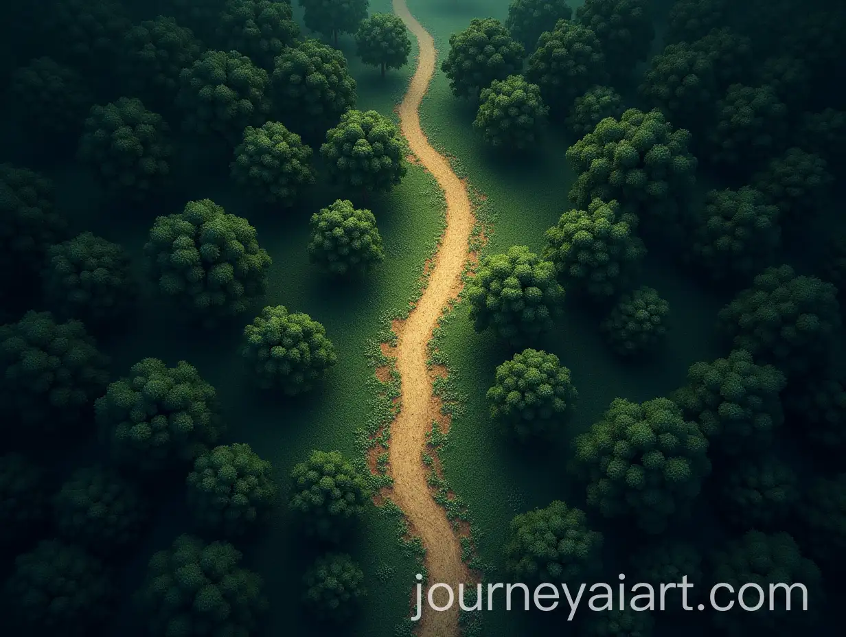 TopDown-View-of-Forest-Path-in-Dark-Fantasy-DND-Battle-Map
