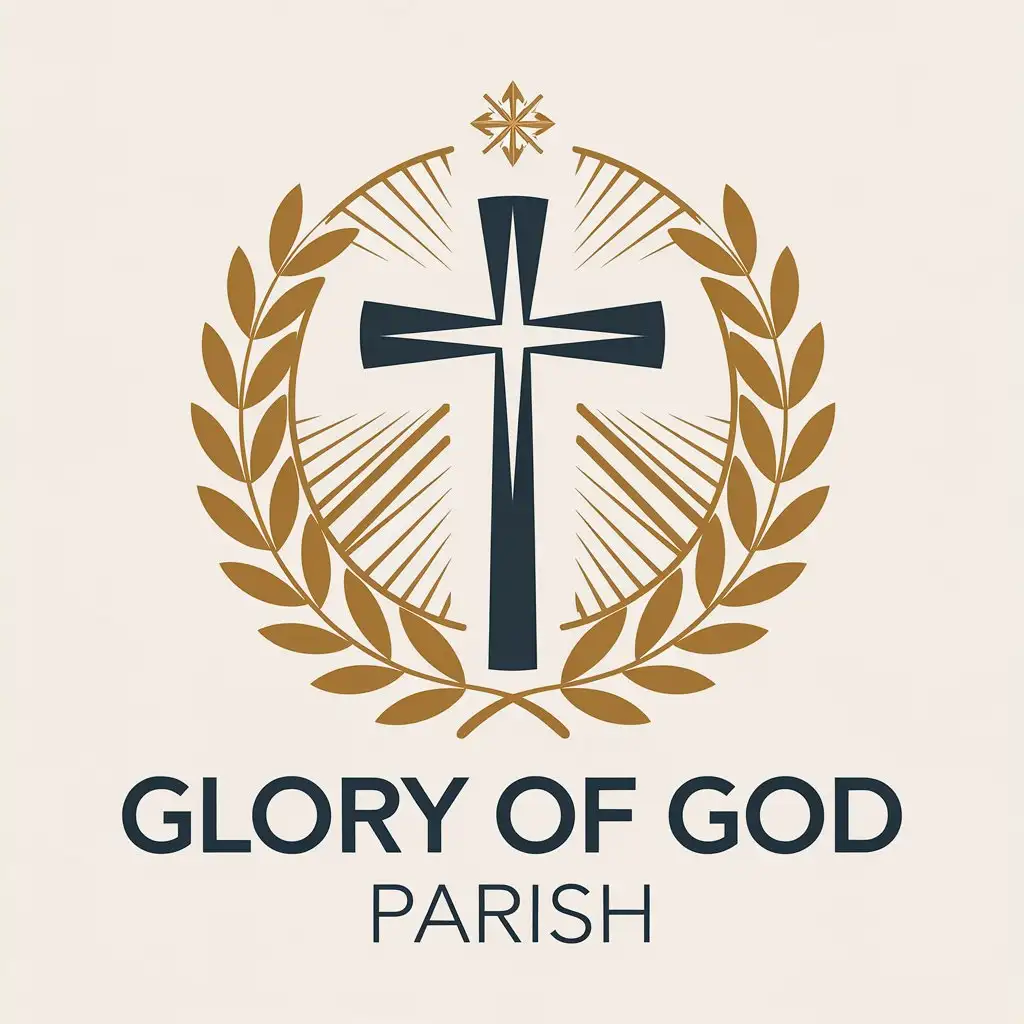 LOGO Design for Glory of God Parish RCCG Logo with Modern Clean Style on Clear Background