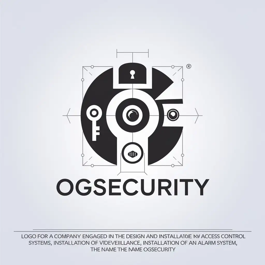 LOGO Design for OG Security Vector Design Featuring OG for Access Control and Surveillance Systems