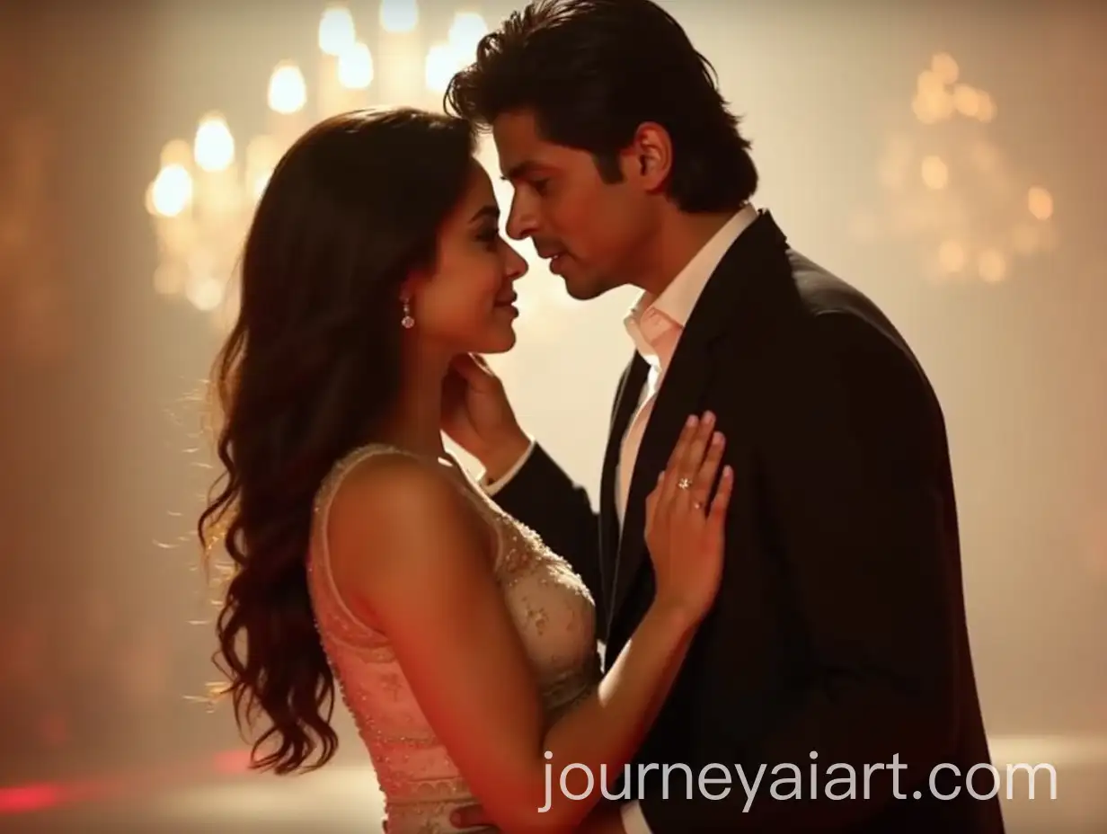 Janvi-Kapoor-and-Shahrukh-Khan-in-Romantic-Scene-for-Movie-Title-Track-Promotion