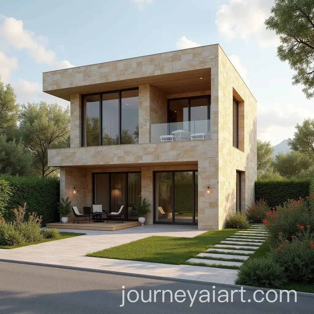 Charming-Small-Villa-in-Lebanon-with-Beige-Stone-Architecture