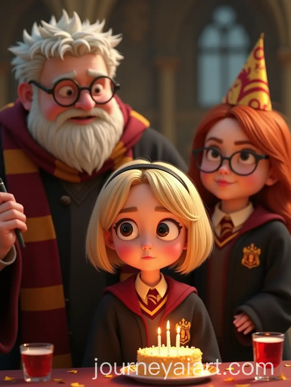 9YearOld-Girl-Celebrating-Birthday-in-Hogwarts-with-Her-Parents