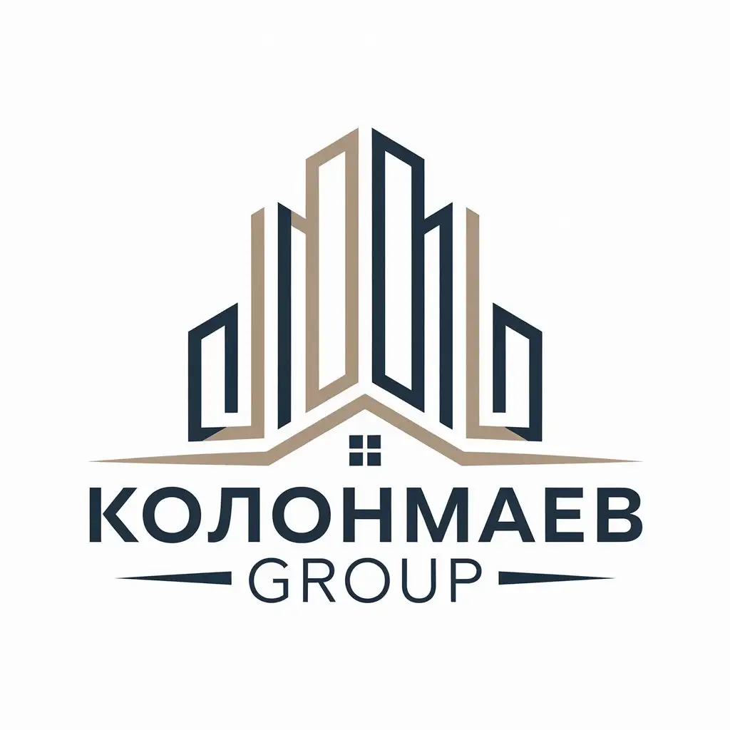 a vector logo design,with the text "KODOHMAEV GROUP", main symbol:apartments,Moderate,be used in Real Estate industry,clear background