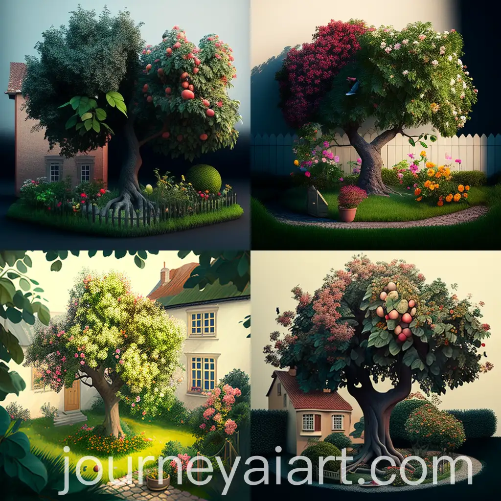 Serene-Garden-with-Apple-Tree-and-Flower-Bed