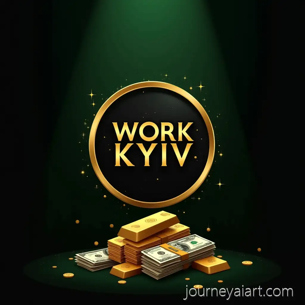 Luxury-WealthWealth-and-Money-Theme-and-Power-Theme-for-Telegram-Avatar-WORK-KYIV-with-Cash-Gold-Bars-and-Urban-Skyline