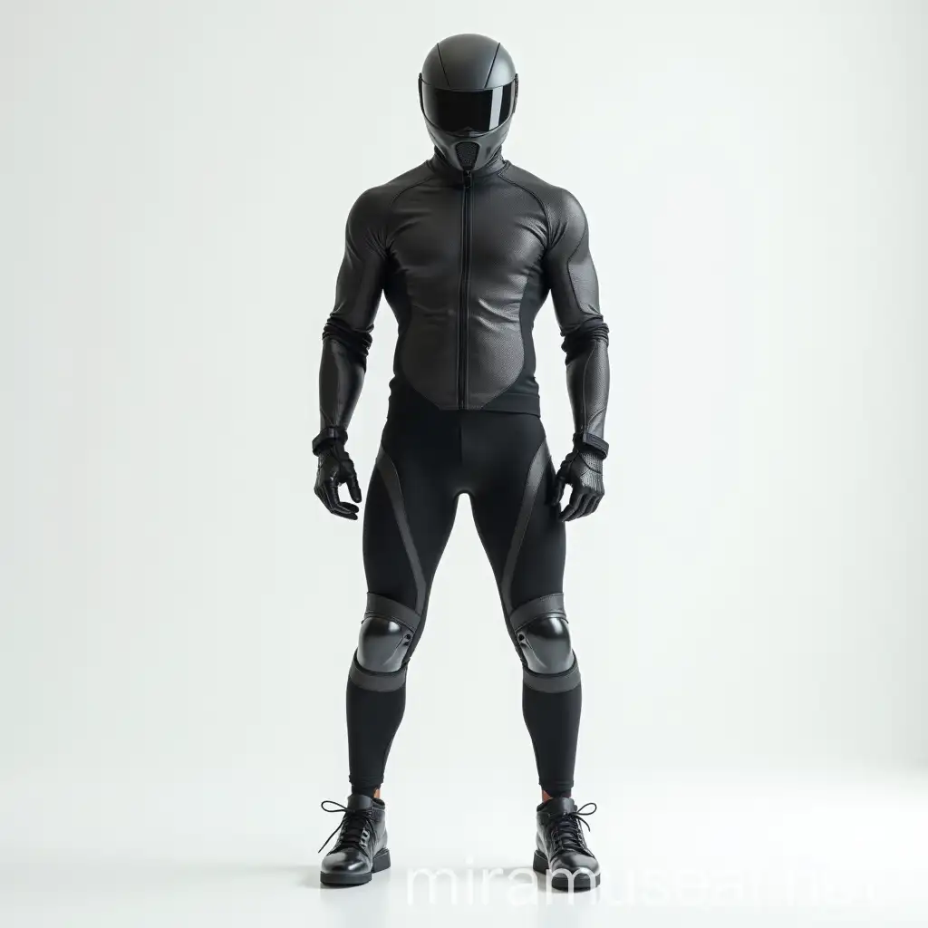 Confident Male in Futuristic Sporty Attire