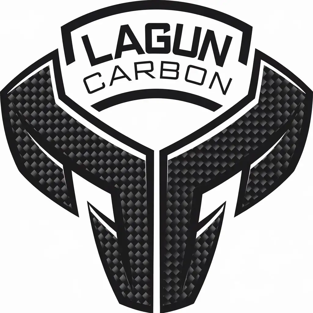 a vector logo design,with the text "LAGUN CARBON", main symbol:Forged carbon fibre,Moderate,be used in Automotive industry,clear background