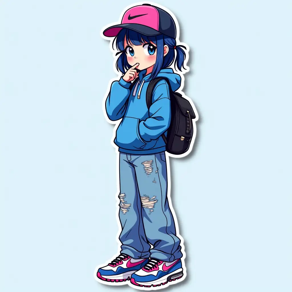 Thoughtful-Anime-Girl-in-Stylish-Streetwear-with-Whale-Elements