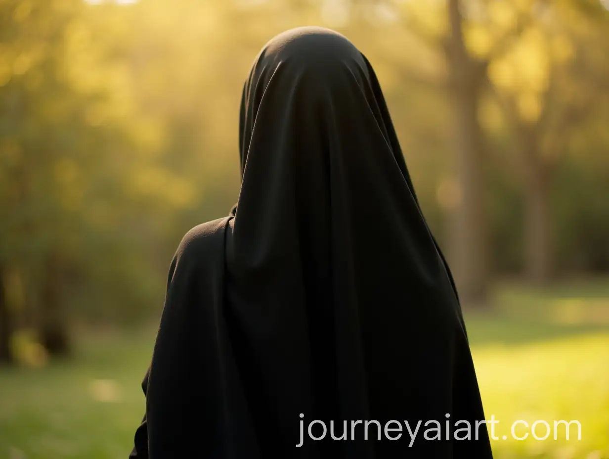 Muslim-Woman-in-Black-Chador-Embracing-the-Outdoors