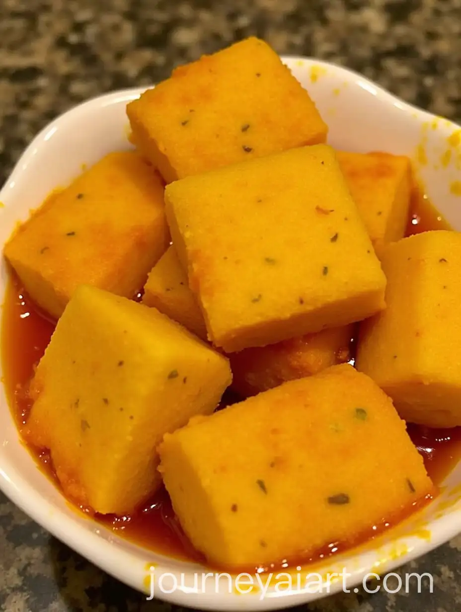 Mysore-Pak-in-Spicy-OnionTomato-Gravy-with-SweetSavory-Contrast