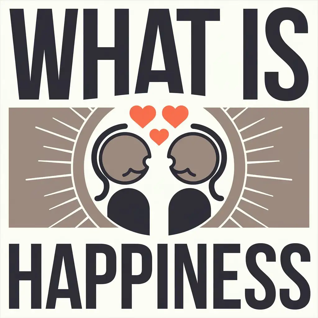 LOGO-Design-For-What-is-Happiness-Vector-Design-with-Love-Theme