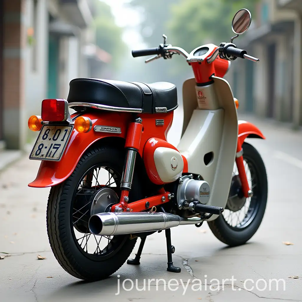 1980-Simson-S50-Classic-Moped-Motorcycle-with-ExhaustAI-Image-Prompt-Expansion-Side-View