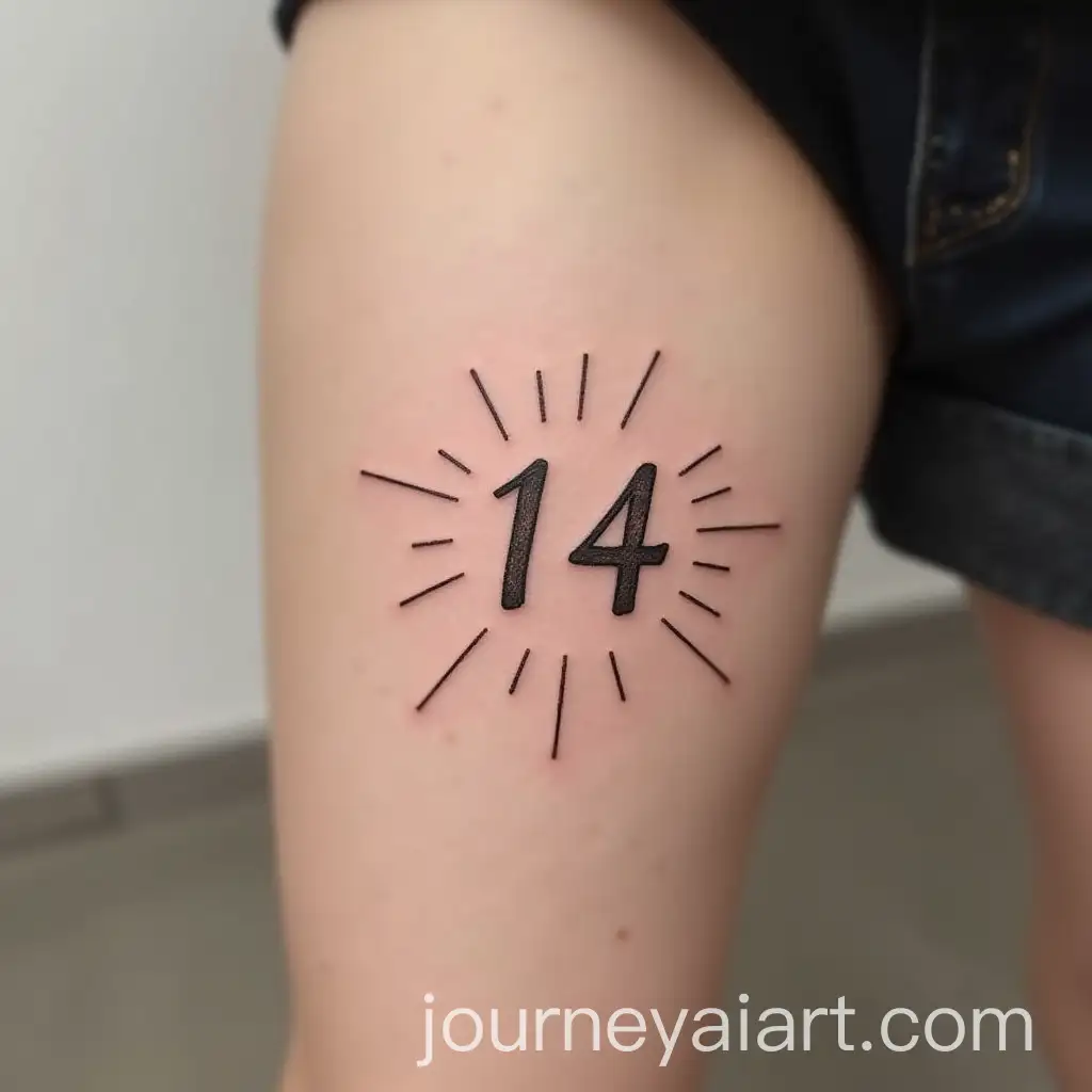 Minimalist-Tattoo-Design-with-Number-14