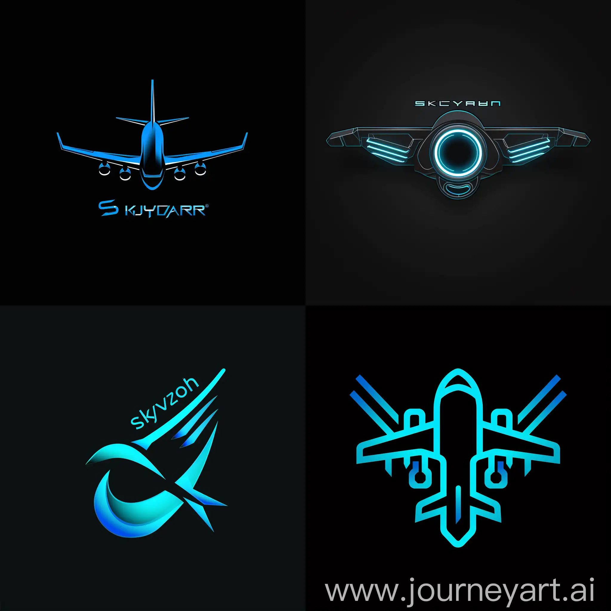 Skyward-Airline-Logo-with-Glowing-Colors-on-Black-Background