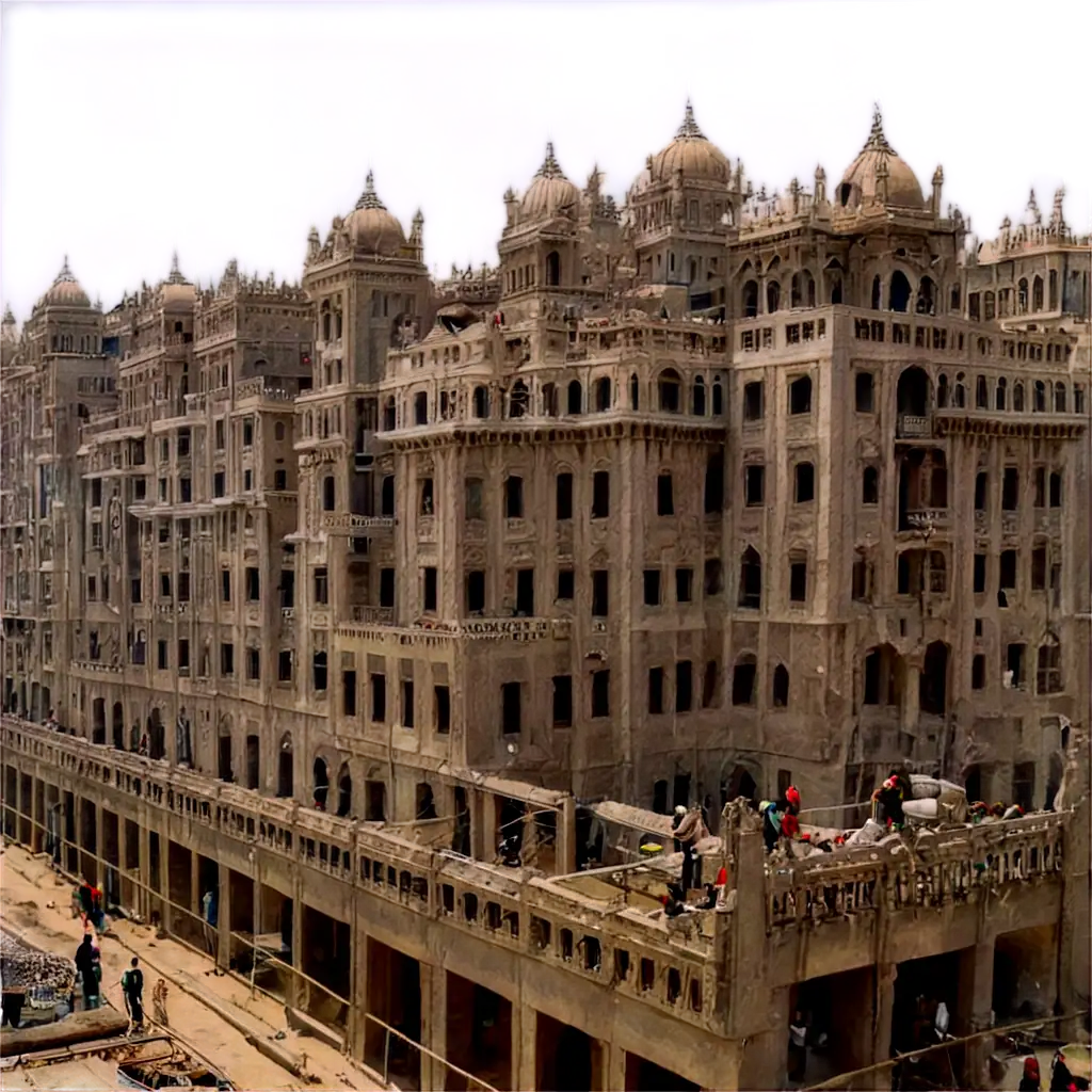 Building-a-Palace-with-Workers-PNG-Image-Depicting-a-Man-and-His-Team-Creating-a-Grand-Structure