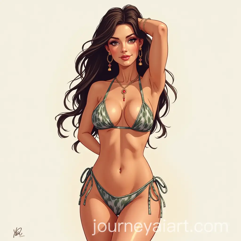 LatinaAI-Image-Prompt-Expansion-Woman-in-Bikini-on-Tropical-Beach