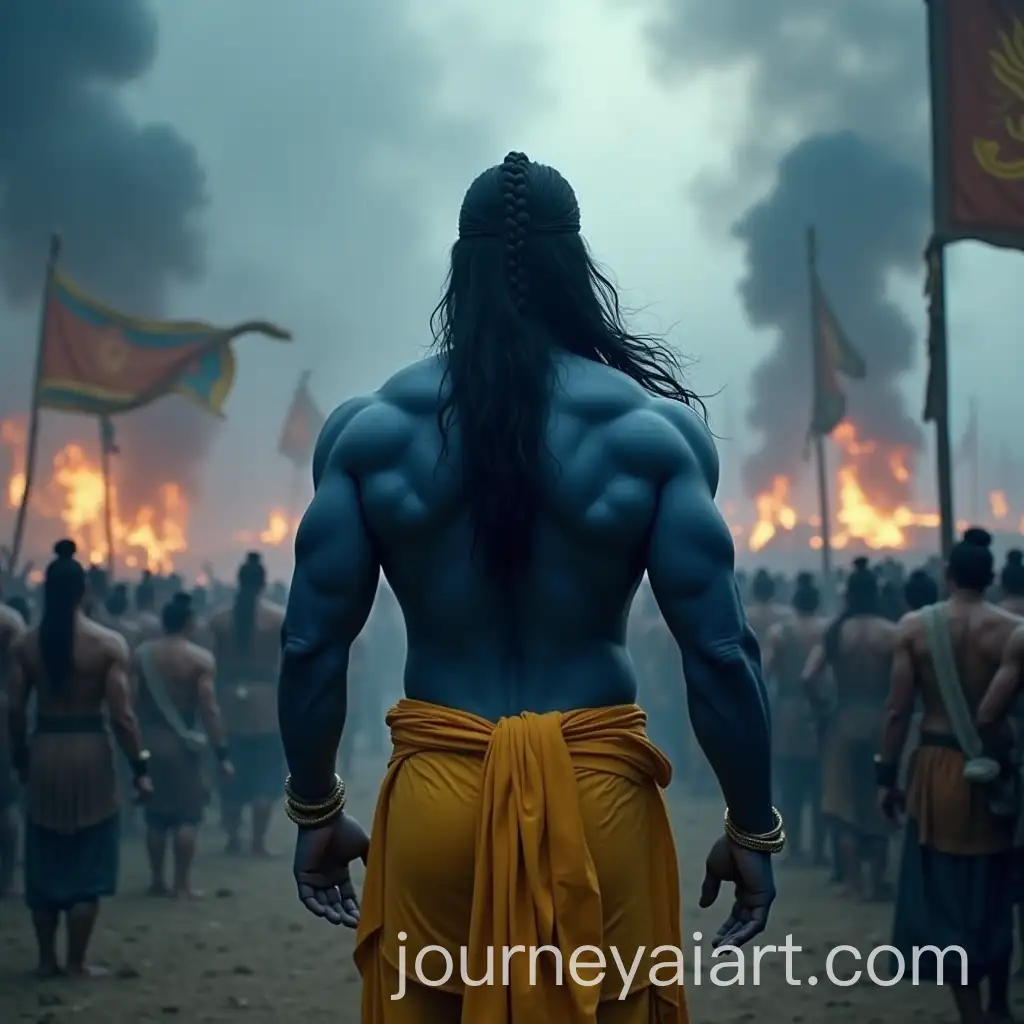 Powerful-Indian-Deity-with-Indigo-Skin-Amidst-Epic-Battlefield