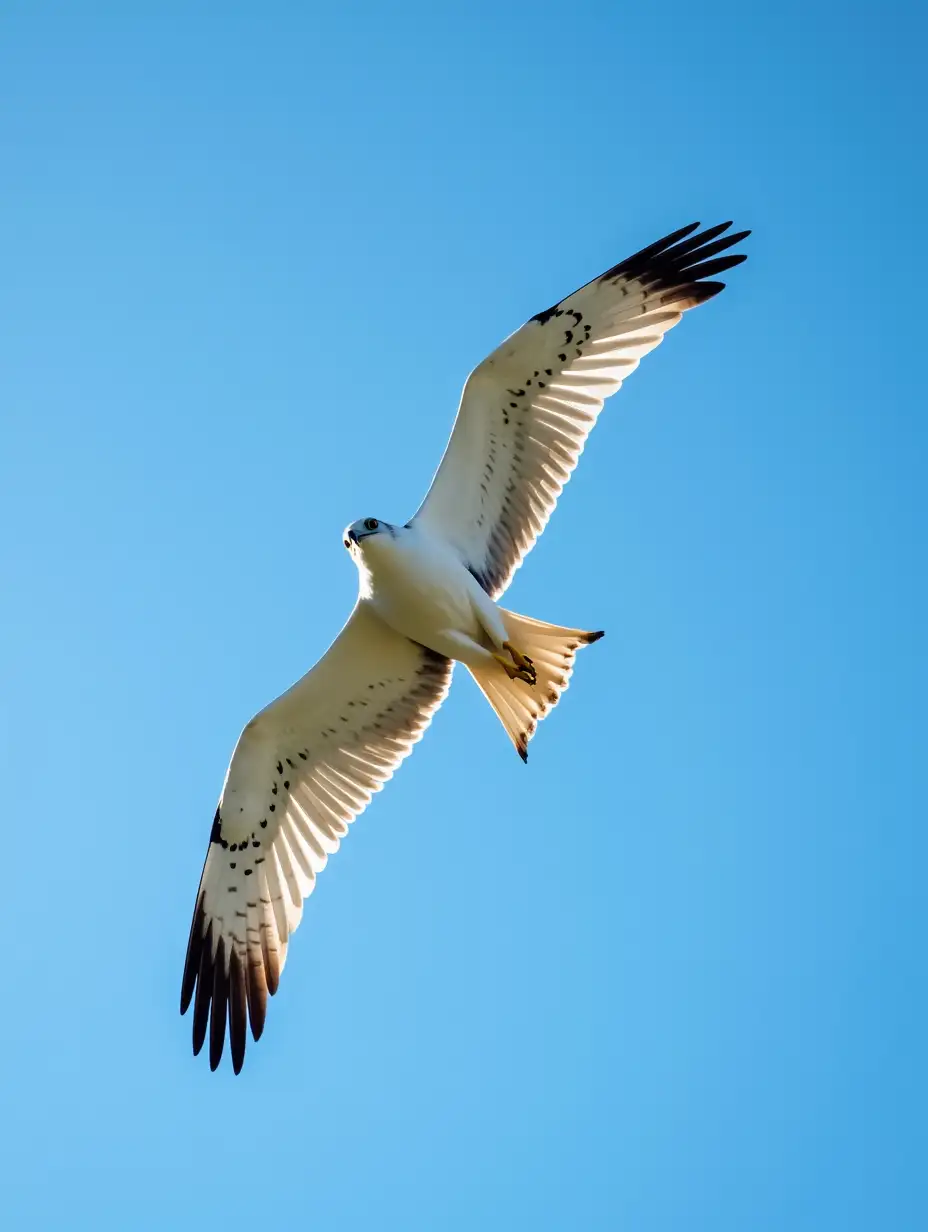 Majestic-Ferruginous-Hawk-in-Flight-Against-a-Vibrant-Blue-Sky