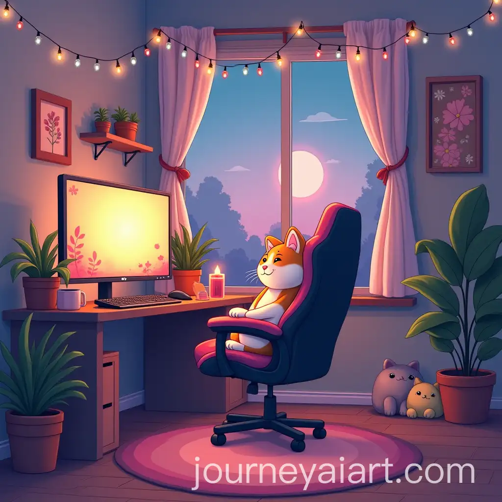 Kawaii-Cat-in-Cozy-Girly-Gaming-Room-with-Soft-Pastel-Colors