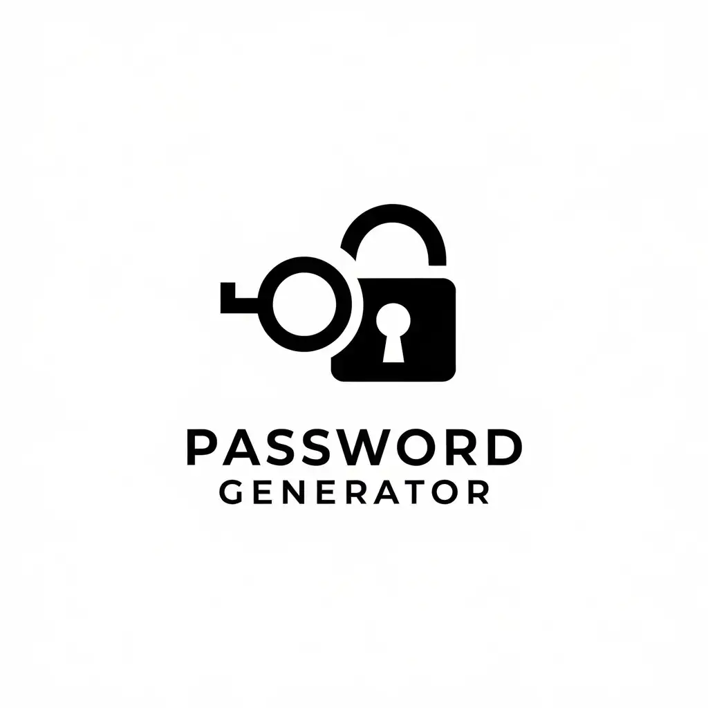 a vector logo design,with the text "Password Generator", main symbol:Password generator, android,Minimalistic,clear background