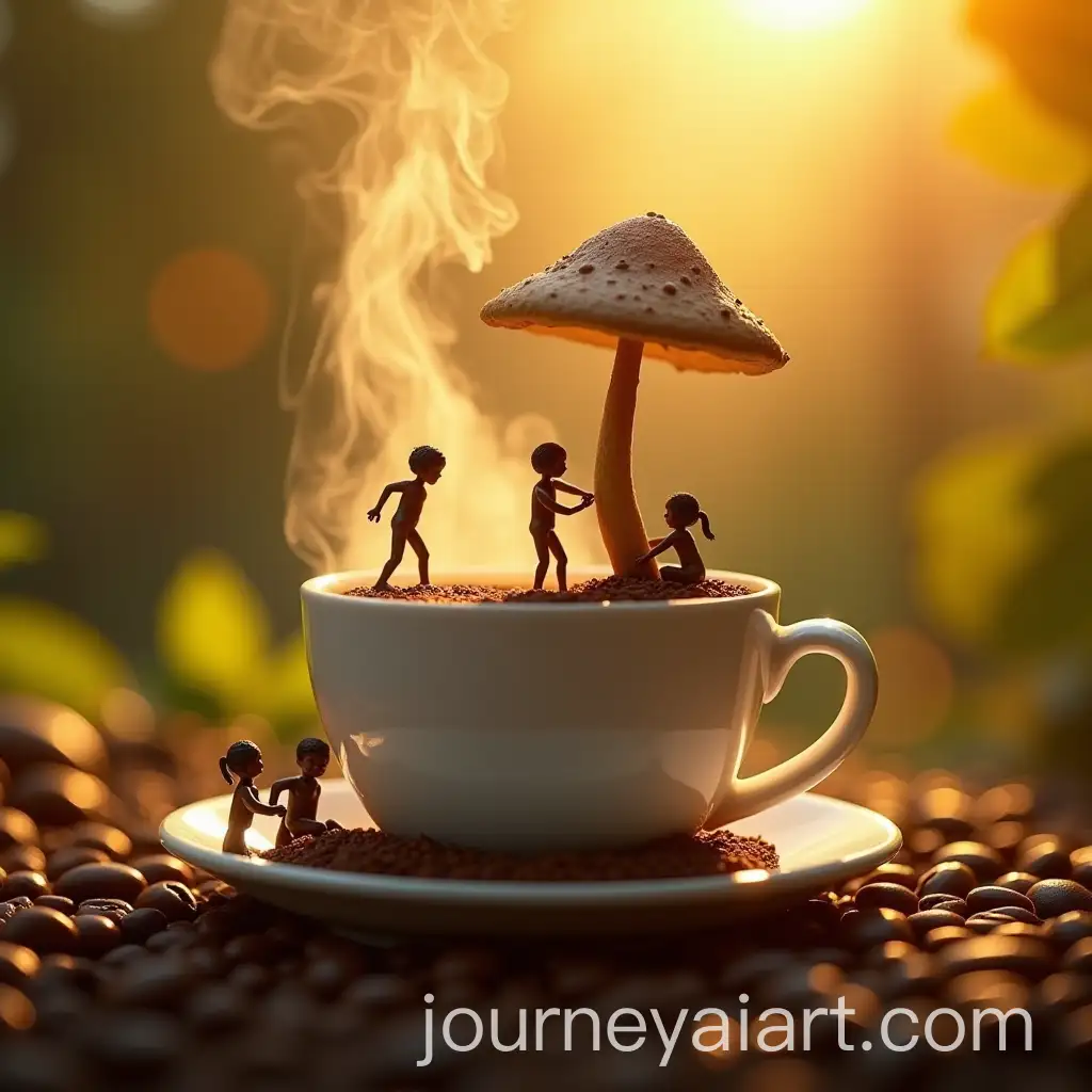 Tiny-Figures-Exploring-aAI-Image-Prompt-Expansion-Coffee-Bean-in-a-Natural-Environment-for-DXN-Coffee-Advertisement
