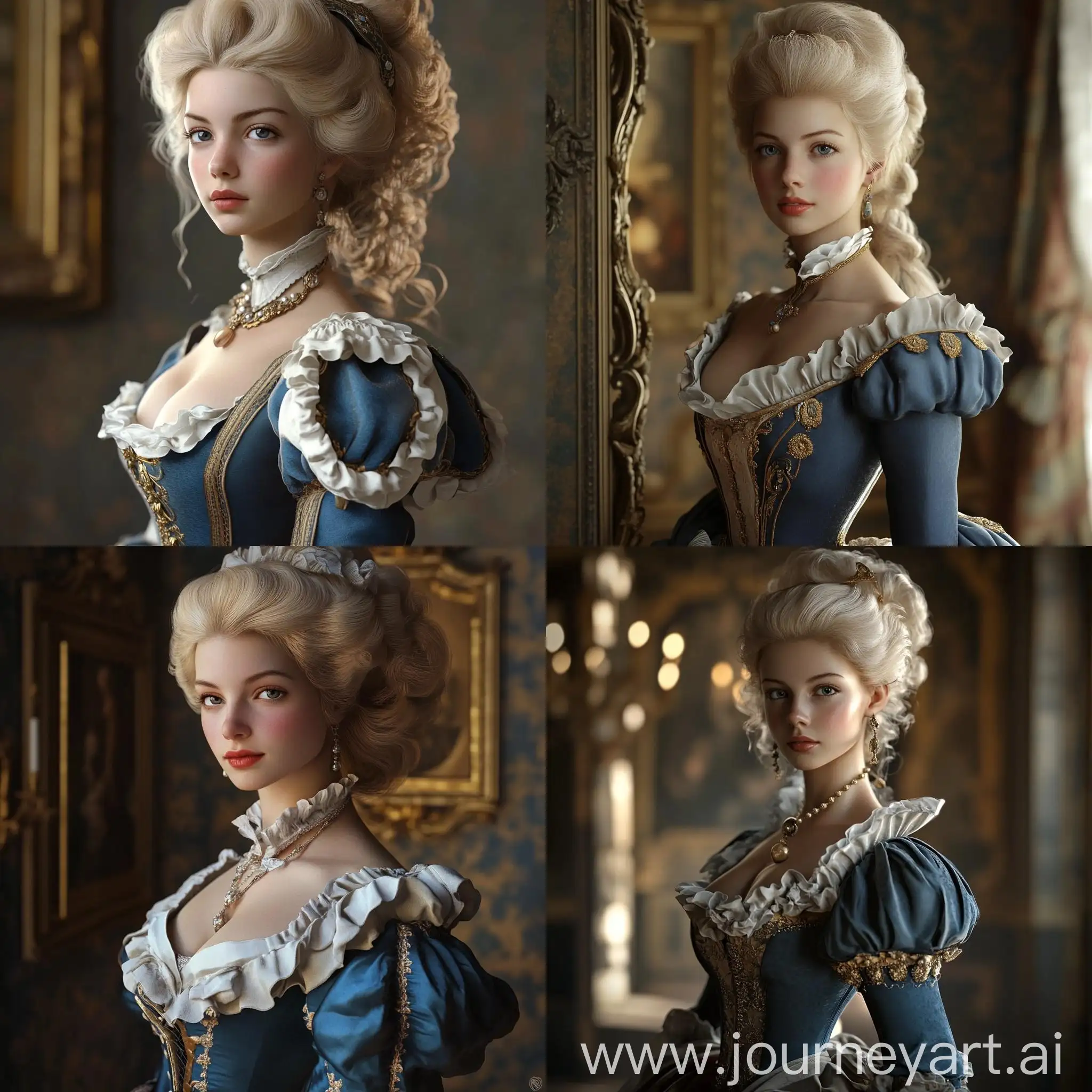 Elegant-18th-Century-French-Lady-in-Volumetric-Lighting