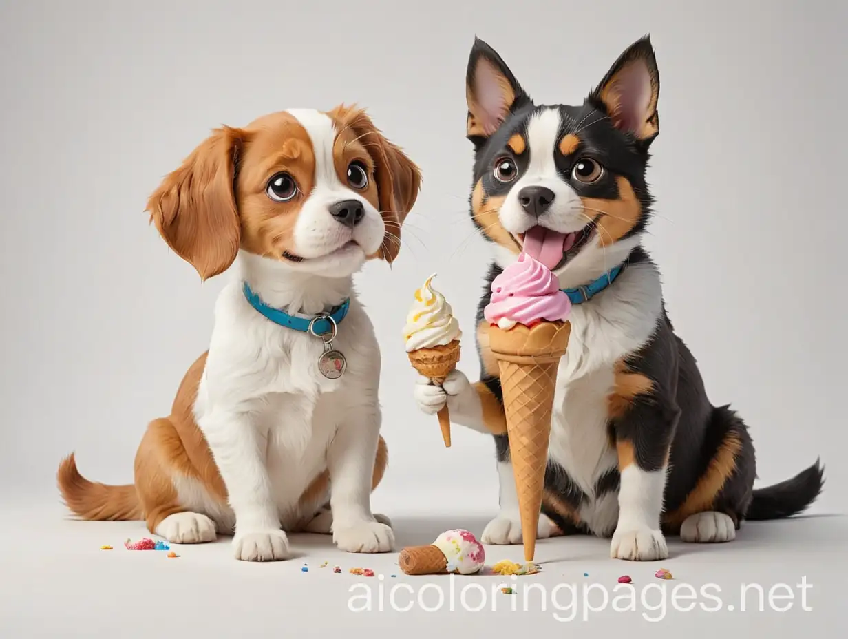 Playful-Cat-and-Dog-Enjoying-Ice-Cream-Together