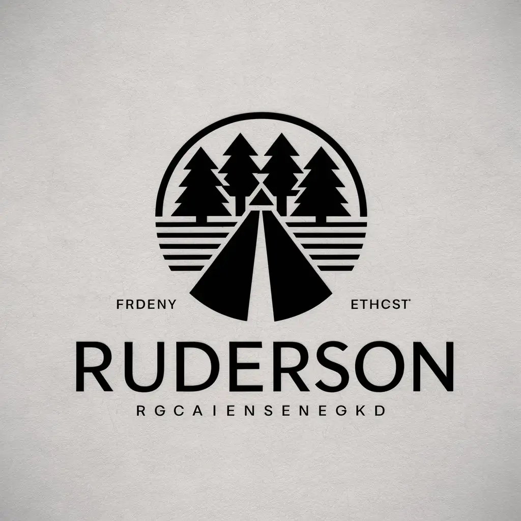 LOGO-Design-for-Ruderson-Minimalistic-Vector-Logo-with-Road-and-Forest-Theme