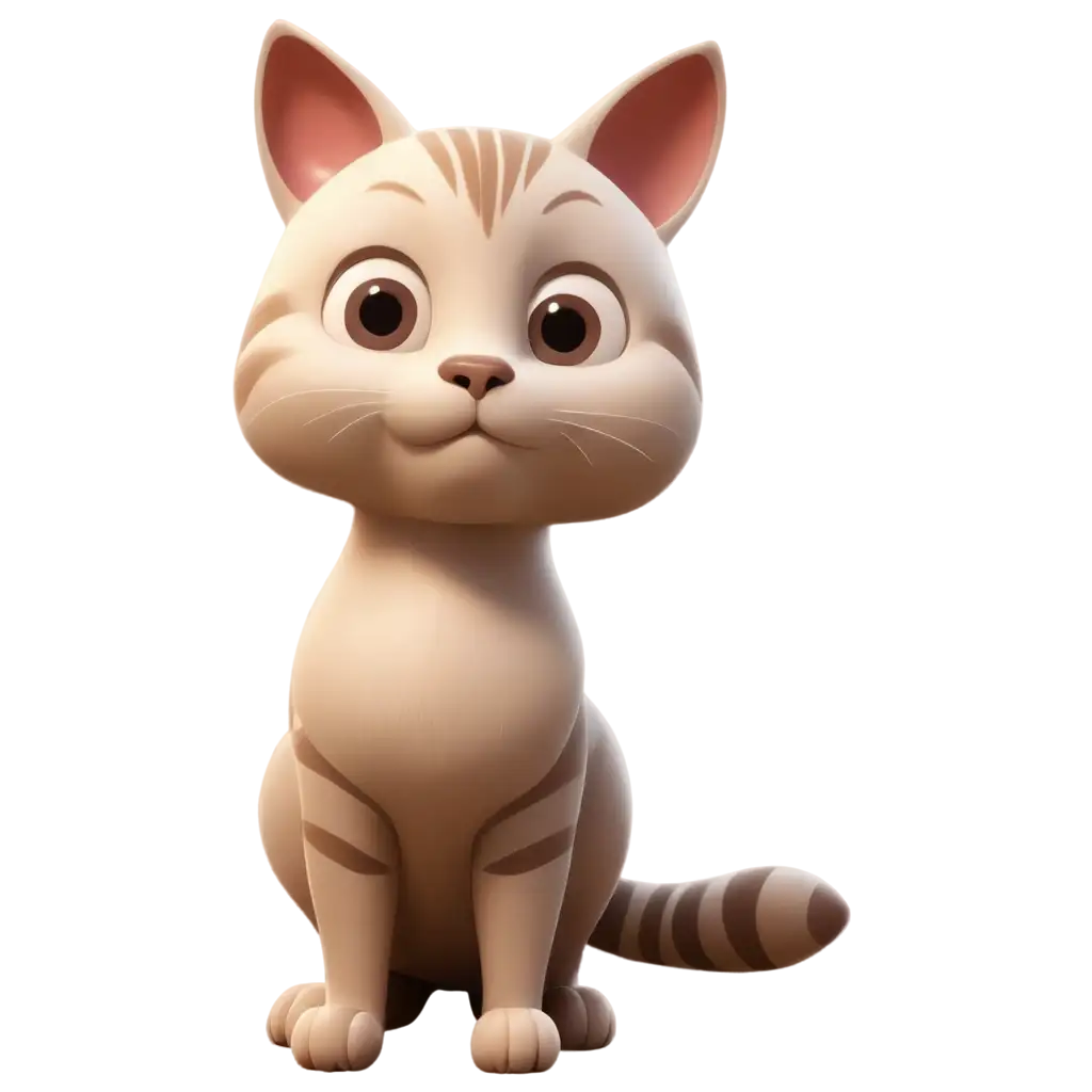 Cartoon-Like-Cat-PNG-Image-Slightly-3D-Design-for-Fun-and-Versatility