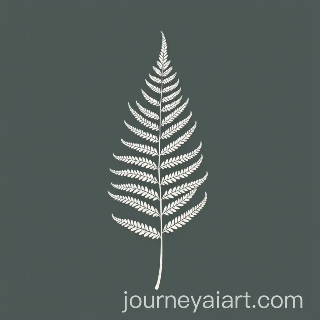 Minimalist-Silver-Fern-Leaf-Design-with-Subtle-Vein-Detailing