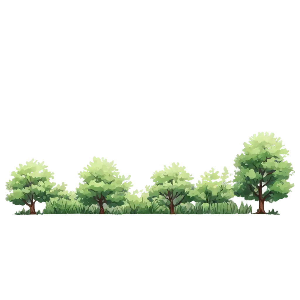 Cartoon-Anime-Style-Bushes-with-Black-Stroke-PNG-Image-for-Clear-and-Versatile-Usage