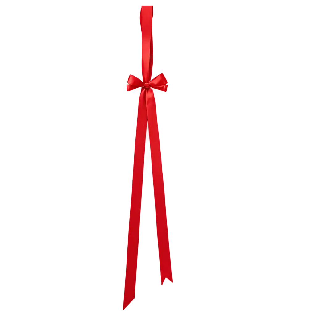 HighQuality-PNG-of-a-Red-Ribbon-Hanging-Straight-Without-a-Bow-for-Versatile-Use