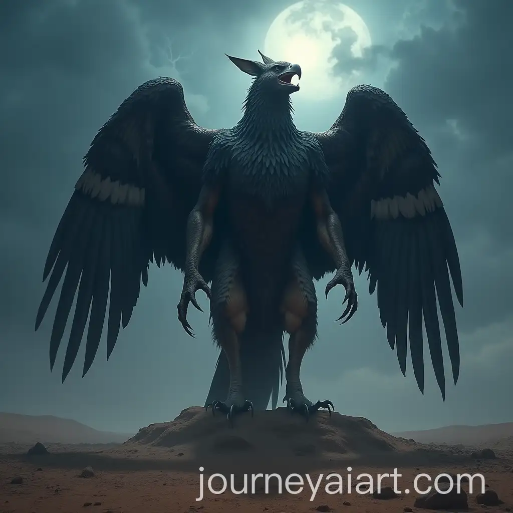 Terrifying-Hybrid-Creature-in-Stormy-Desert
