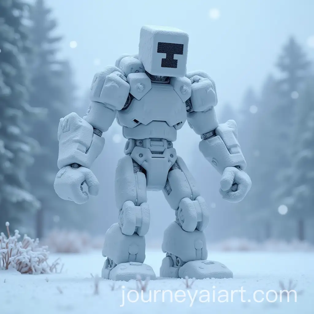 HyperRealistic-Creepy-Minecraft-Snow-Golem