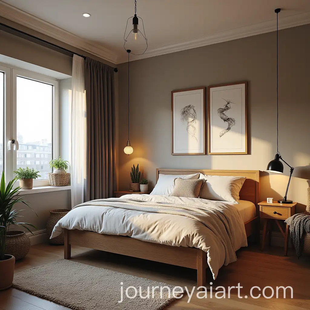 Stylish-Teenager-Bedroom-in-Japandi-Design