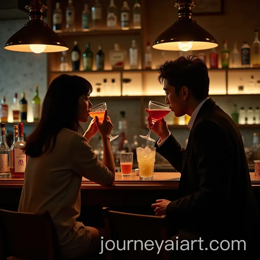 Two-Japanese-Office-Ladies-Enjoying-Cocktails-at-an-Authentic-Bar